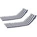 2PCS Set Outdoor Lounge Chair Cushion Replacement Patio Funiture Seat Cushion Chaise Lounge Cushion-BLUE-WHITE