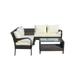 Outdoor Patio Furniture Set 4 Piece Patio Sectional Wicker Rattan Outdoor Furniture Sofa Set with Storage Box Brown