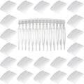 50 Pcs Tiara Hair Comb Clips Multipurpose Hair Combs Formal Hair Accessories for Women Hair Combs for Women Accessories Transparent Insert Comb Headgear Accessories Plastic Bride Women s