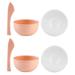 2 Sets/6pcs DIY Toning Mask Bowl Clay Mask Facial Mask Bowl Easy to Clean DIY Makeup Mask Mixing Bowl Miss