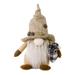 Farfi Gnome Plush Doll Coffee Bean Bag Long Pointy Hat Grey Full Beard Free Standing Big Nose Gift Cute Desktop Faceless Gnome Stuffed Ornament Home Supplies (Brown)