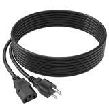 PGENDAR 6ft/1.8m UL Listed AC IN Power Cord Outlet Socket Cable Plug Lead for Coby LEDTV3226 HDTV LCD TV Television