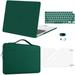 Mosiso Case for MacBook Air 13.6 inch Case 2022 2023 2024 Release A2681 M2 Touch ID Plastic Hard Shell Case&Carrying Sleeve Bag&Keyboard Cover&Webcam Cover&Screen Protector Peacock Green