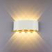 LED Modern Wall Light Indoor 8W White Wall Lamp Light Up Down Lights Aluminum Wall Light Waterproof Outdoor Light Wall Wall Lighting for Living Room Bedroom Staircase Corridor Warm White