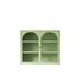 Wall Cabinet with Featuring Three-tier Storage Wall Cabinet with Characteristic Woven Pattern Green