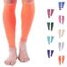 Doc Miller Calf Compression Sleeve Men and Women - 20-30mmHg Shin Splint Compression Sleeve Recover Varicose Veins Torn Calf and Pain Relief - 1 Pair Calf Sleeves Orange Color - Medium Size