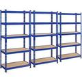 HOOMHIBIU Shelves 5 Tier Adjustable Metal Shelving Unit Utility Shelves Garage Racks for Warehouse Garage Pantry Kitchen- Silver 29.5 x 12 x 60 Inch 2PCS