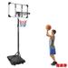 CITYLE Basketball Hoop Outdoor 5.6 - 7ft Kids Height-Adjustable Basketball Hoop Goal System with 28 Inch Impact Backboard and Portable Wheels Portable Backboard System for Kids/Adults