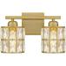 Quoizel Gib8613 Gibson 2 Light 12 Wide Bathroom Vanity Light - Brass