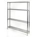 Shelving Inc. 10 d x 42 w x 72 h Chrome Wire Shelving with 4 Shelves