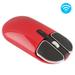 Oggfader Wireless Mouse for Laptop 2.4G M203 USB Mute Mouse 500 Milliamp Metal Roller Mouse Wireless Charging Mouse Red