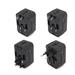 NUOLUX Travel Adapter Worldwide All in One Universal Power Converter AC Power Plug Adapter Power Plug Wall Charger with Dual USB Charging Ports for Charging EU US UK AU Cell Phone Computers (Black)