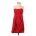 Theory Casual Dress - A-Line: Red Solid Dresses - Women's Size 0