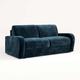 Jay-Be ® Deco Sofa Bed With E-sprung™ Mattress - Three Seater - Luxe Velvet Airforce