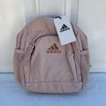Adidas Bags | Adidas Linear Mini Backpack - Beige/Rose Gold | Color: Cream | Size: Os