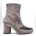 Free People Shoes | Free People From Revolve Velvet Cecile Bootie In Grey | Color: Gray | Size: 7