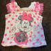 Disney Shirts & Tops | Disney Minnie Mouse White With Pink Polka Dots Short Sleeved Shirt 18m | Color: Pink/White | Size: 18mb