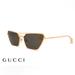 Gucci Accessories | Gucci Gg0538s Gold Cat Eye Women’s Sunglasses, Authentic Nwt | Color: Brown/Gold | Size: Os