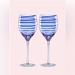 Kate Spade Dining | Kate Spade Lenox Charlotte Street Wine Glass Set Of Two -Bnib | Color: Blue | Size: Os