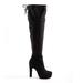 Torrid Shoes | Nwt Torrid Over-The-Knee Platform Boot - Stretch Faux Suede Black | Color: Black | Size: 9