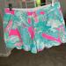 Lilly Pulitzer Shorts | Lilly Pulitzer Scalloped Bottom Buttercup Shorts Summer Spring Cute Women Short | Color: Blue/Pink | Size: 2