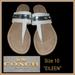 Coach Shoes | Coach "Eileen" Sandals Size 10 | Color: Tan/White | Size: 10
