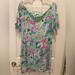 Lilly Pulitzer Dresses | Euc Lilly Pulitzer Fawcett Dress - Xl | Color: Green/Pink | Size: Xl