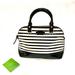 Kate Spade Bags | Kate Spade Striped Patent Leather Satchel | Color: Black/White | Size: Os