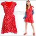 J. Crew Dresses | J.Crew Mercantile Red Floral Wrap Dress Sz 4 | Color: Red/White | Size: 4