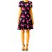 Kate Spade Dresses | Kate Spade Encore Rose Crepe Dress Black/Pink Sz 00 Preppy Romantic Wedding | Color: Black/Pink | Size: 00