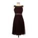 Maggy London Cocktail Dress - Party: Burgundy Dresses - Women's Size 2