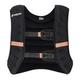 TREXO Weighted Training Vest 10kg Fill Steel Balls Universal Size Reflective Straps Weighted Running Strength Training Black WV-10