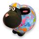 Pomme Pidou Giselle Sheep Money Box with Flamingo Motif Ceramic Piggy Bank with Animal Motif H12 x W8.3 x D9.2 cm Colourful Money Box