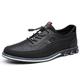 Men's Business Dress Shoes for Men, Large Size Mens Casual Shoes, Non-Slip Premium Leather Black Dress Shoes Men, Formal Derby Sneakers (Color : Black, Size : 7 UK)