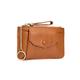 TABKER Purse Small Coin Purse Zipper Women's Coin Purse Mini Ladies Leather of The Wallets Keychain (Color : Brown)
