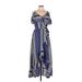 Indulge Casual Dress - Wrap: Blue Dresses - Women's Size Medium