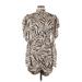 Bardot Cocktail Dress: Tan Animal Print Dresses - Women's Size 8