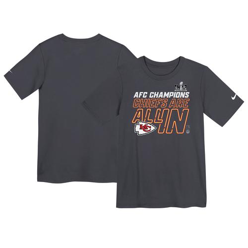 Vorschule Nike Anthrazit Kansas City Chiefs 2023 AFC Champions Locker Room Trophy Collection T-Shirt