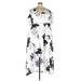 City Chic Casual Dress - A-Line V Neck Sleeveless: White Floral Dresses - Women's Size 20 Plus