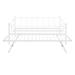 Creationstry Metal Daybed w/ Twin Size Adjustable Trundle, Portable Folding Trundle Metal in White | 36.6 H x 56.4 W x 79 D in | Wayfair
