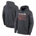 Youth Nike Anthracite San Francisco 49ers 2023 NFC Champions Locker Room Trophy Collection Pullover Hoodie