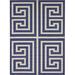 White Rectangle 8' x 11'4" Area Rug - Willa Arlo™ Interiors Barreto Geometric Cream/Navy Blue Area Rug Polypropylene | Wayfair