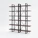 17 Stories Athenais Etagere Bookcase in Black/Brown/Yellow | 86 H x 70.8 W x 12.5 D in | Wayfair A60163789DEA4F7A8B2BC67465D6448D