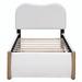 Latitude Run® Iggie Upholstered Platform Bed Upholstered in White | 44.1 H x 40.9 W x 79.9 D in | Wayfair 6E01D921C8514DB590DBCC4E3797E2EC