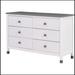 Latitude Run® Wooden Storage Dresser w/ 6 Drawers, Storage Cabinet For Bedroom Wood in Gray | 30 H x 47 W x 17 D in | Wayfair