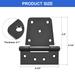 Gate Hinges 3.5 Inch Black Iron Door Hinges For Shed Barn Wood Fence