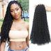 7 Packs Passion Twist Hair 18 Inch Water Wave Synthetic Braids for Passion Twist Crochet Braiding Hair Goddess Locs Long Bohemian Locs Hair (22Strands/Pack 2#)