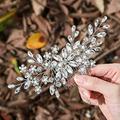 Unsutuo Crystal Bride Wedding Hair Comb Silver Rhinestone Flower Bridal Hair Pieces Pearl Wedding Hair Accessories for Women and GirlsÃ¢â‚¬Â¦ (Silver)