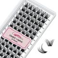 Cluster Lashes Crislashes DIY Eyelash Extension 13 Rows D Curl 16mm Individual Cluster Eyelashes Natural Look 78 pcs Reusable Cluster Eyelash Extensions at Home (F05-D Curl 16mm)