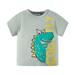 Ykohkofe Toddler Kids Baby Boys Summer Cartoon Cute Dinosaur Short Sleeve Crewneck T Shirts Tops Tee Green And White Optional Baby Girl Clothes Outfits Set Toddler Kid Baby Rompers Fashion design